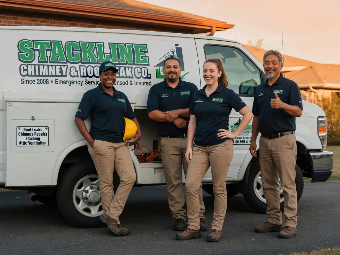 Chimney flashing repair company in Hye, TX